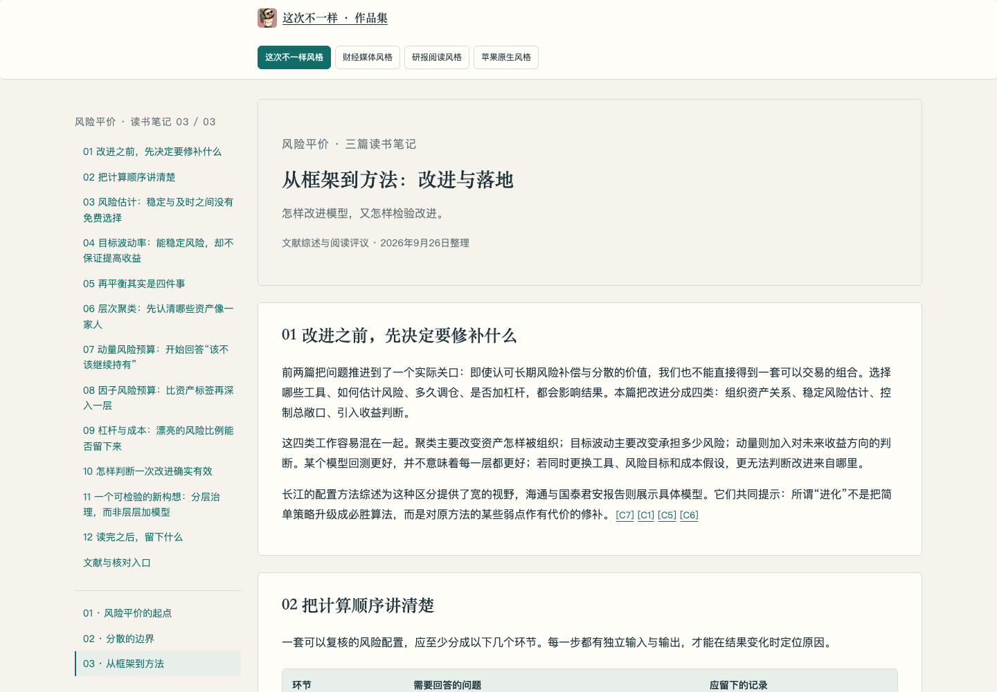 风险平价专题三：从框架到方法页面预览
